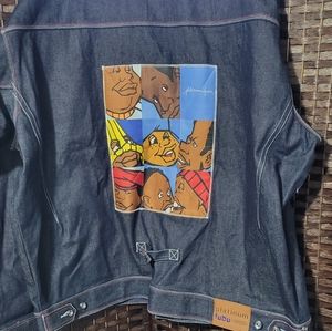 VINTAGE FUBU DENIM JACKET NWT FAT ALBERT JEAN JACKET  NWT 3X Y2K 90S OVERSIZED
